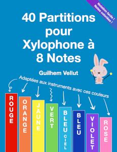 Partitions coloriées pour xylophone à 8 notes